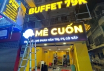 THI CÔNG BIỂN QUẢNG CÁO CHO QUÁN BUFFET