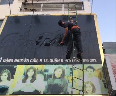 SỬA CHỮA LẠI BẢNG HIỆU CHO SALON TÓC Ở TPHCM