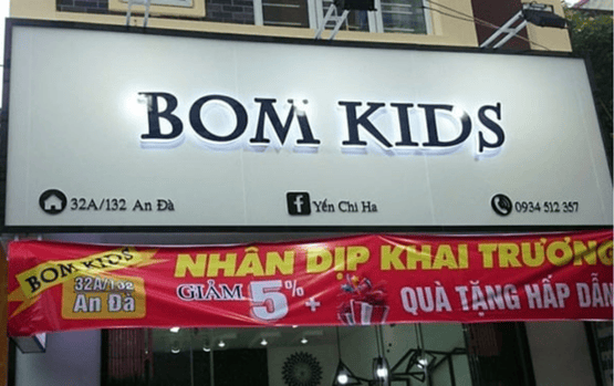 Bảng hiệu Alu cho cửa hàng mỹ phẩm tại Đồng Nai – Sang trọng, thu hút