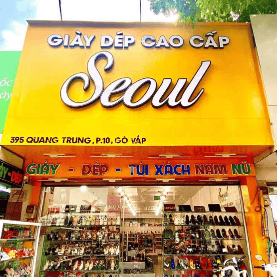 Bảng hiệu alu cho shop giày dép 