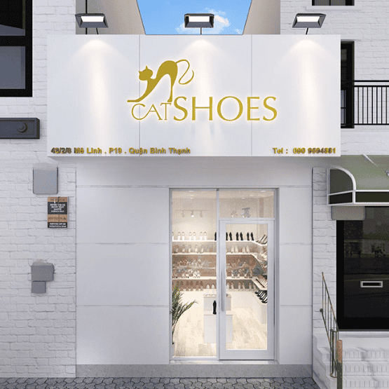 Bảng hiệu alu cho shop giày dép 