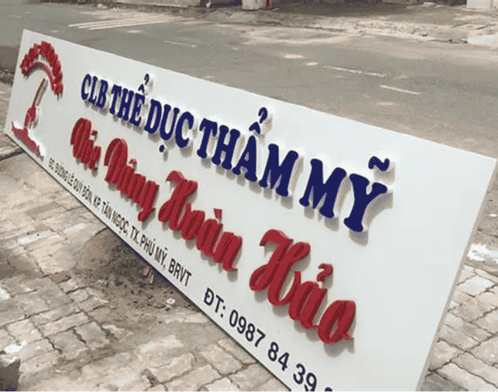 Thi công bảng hiệu mica giá rẻ ở đồng nai