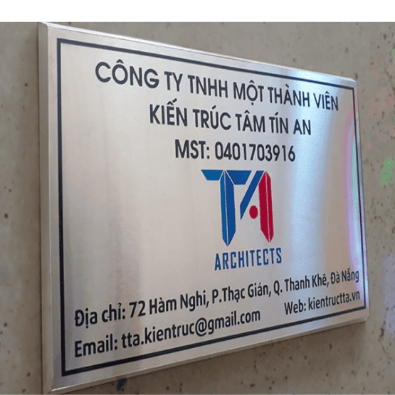 Thi công bảng hiệu inox giá rẻ ở đồng nai